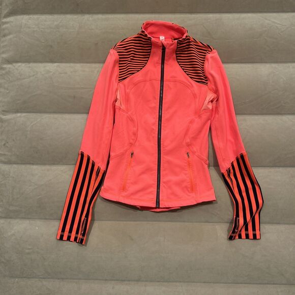 LULULEMON WOMEN'S DEFINE JACKET Size 6 Bright Orange Black - Picture 1 of 9